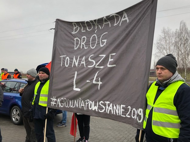 Protest rolników w okolicach Środy Wielkopolskiej /Mateusz Chłystun /RMF FM