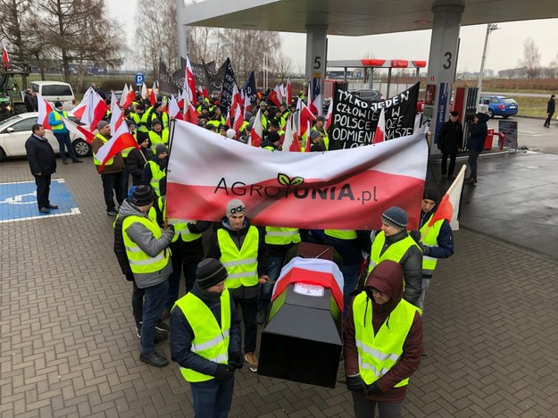 Protest rolników w okolicach Środy Wielkopolskiej /Mateusz Chłystun /RMF FM