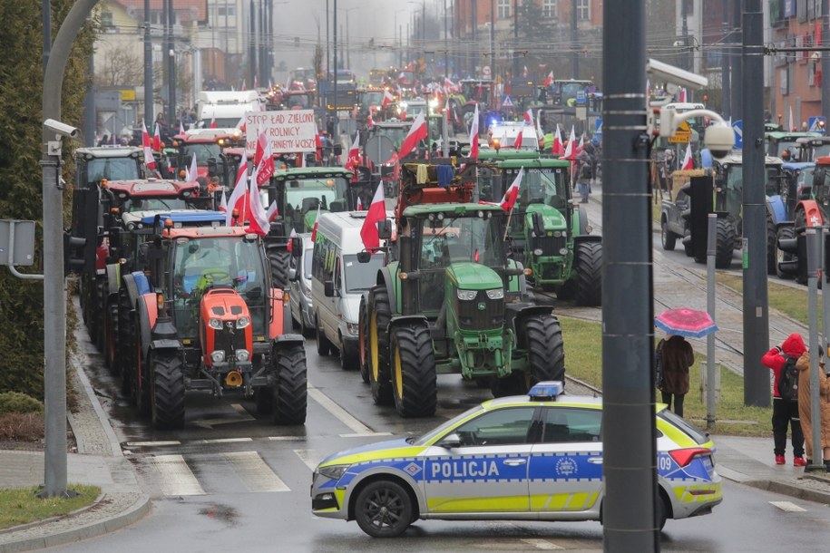 Protest rolników w Olsztynie /Tomasz Waszczuk /PAP