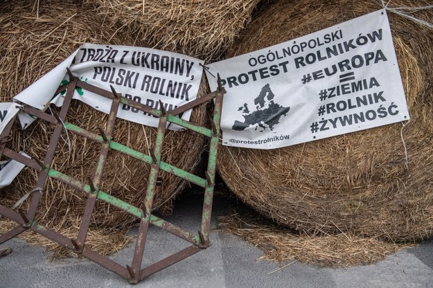 Protest rolników w pobliżu polsko-ukraińskiego przejścia granicznego w Dorohusku /Wojtek Jargiło /PAP