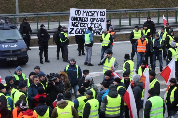 Protest rolników w Rawie Mazowieckiej /Roman Zawistowski /PAP