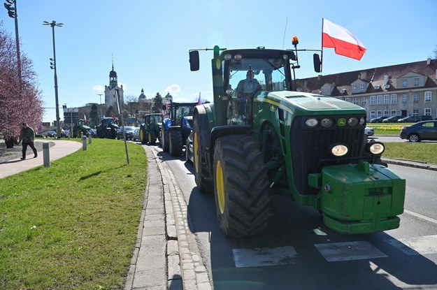 Protest rolników w Szczecinie z 5 kwietnia br. /	Marcin Bielecki   /PAP