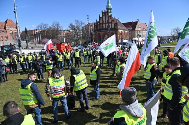 Protest rolników w Szczecinie /	Marcin Bielecki   /PAP