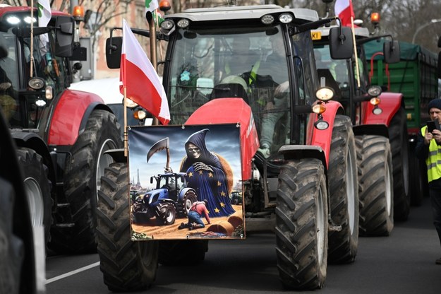 Protest rolników w Szczecinie /Marcin Bielecki /PAP
