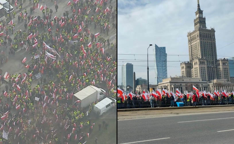 Protest rolników w Warszawie. Zablokowane ulice w stolicy