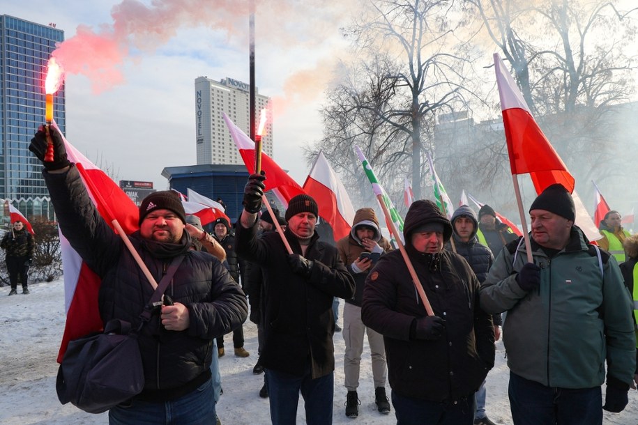 Protest rolników w Warszawie /Paweł Supernak  /PAP
