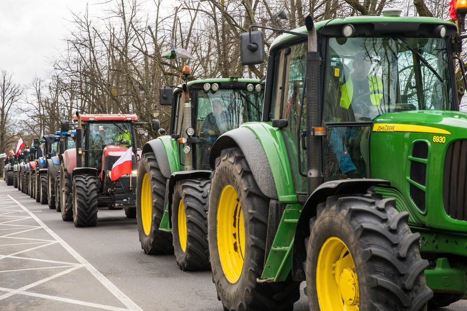 Protest rolników zorganizowany przez Zachodniopomorski Zespół Koordynacyjny Związków i Organizacji Rolniczych (ZZKiOR) w Szczecinie /Jerzy Muszyński /PAP