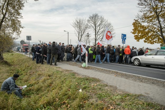 Protest sadowników w Annopolu 4 listopada 2014 /Wojciech Pacewicz /PAP