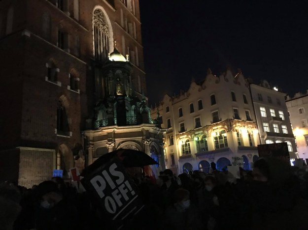 Protest Strajku Kobiet w Krakowie /Katarzyna Staszko /RMF FM