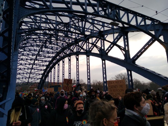 Protest Strajku Kobiet w Krakowie /Katarzyna Staszko /RMF FM