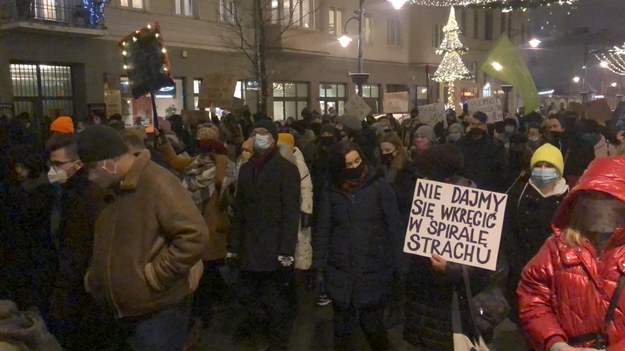 Protest Strajku Kobiet w Łodzi /Magdalena Grajnert /RMF FM