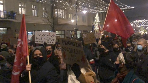 Protest Strajku Kobiet w Łodzi /Magdalena Grajnert /RMF FM