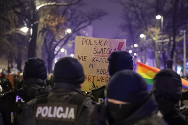 Protest Strajku Kobiet w Warszawie /Michał Dukaczewski /RMF FM