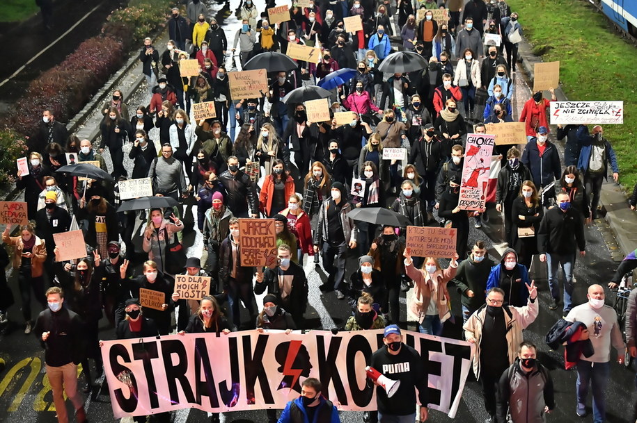 Protest Strajku Kobiet we Wrocławiu, 2 listopada 2020 / 	Maciej Kulczyński    /PAP