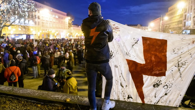 Protest Strajku Kobiet /Jakub Kaczmarczyk /PAP