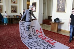 Protest studentów UW na zdjęciach