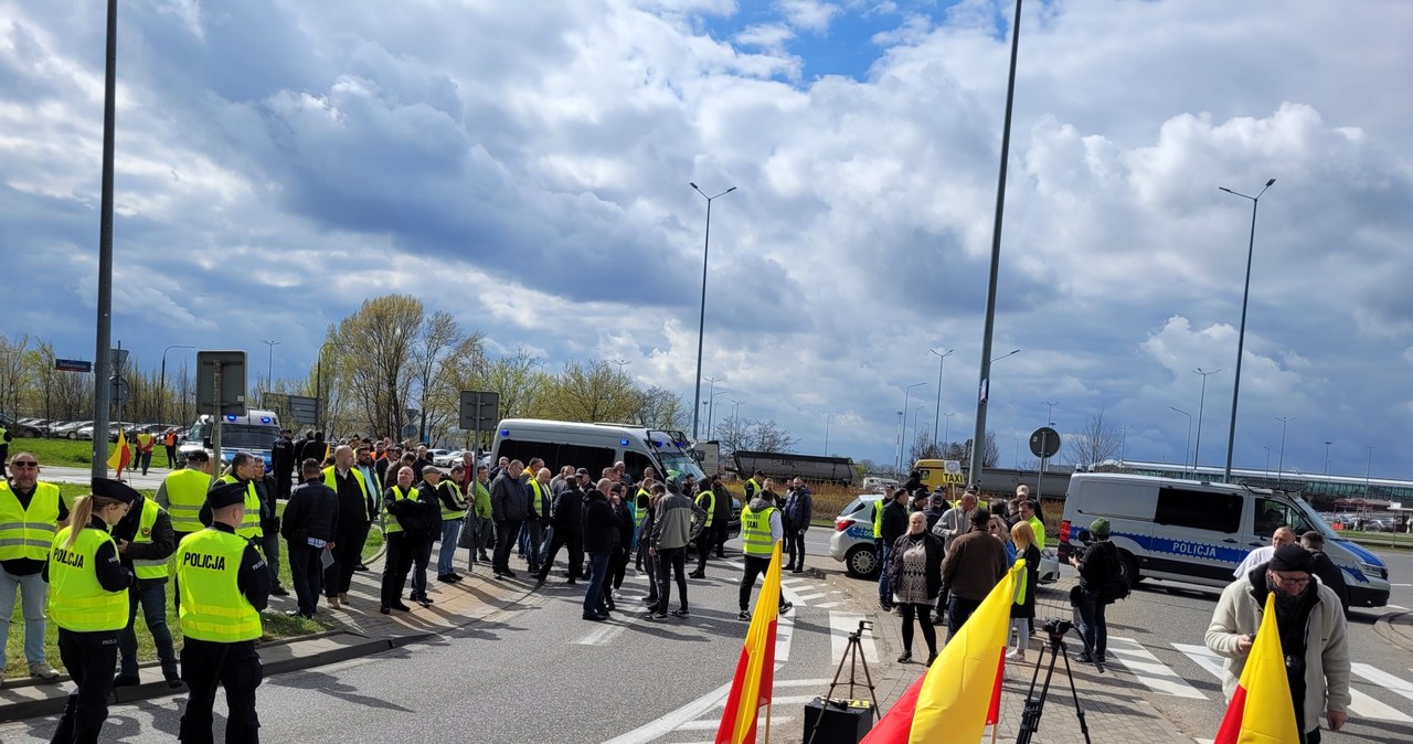 Protest taksówkarzy w Warszawie