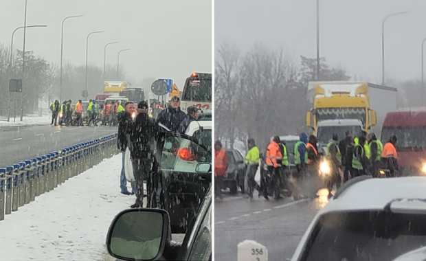 Protest ukraińskich kierowców w Przemyślu i Medyce