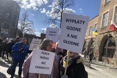 Protest urzędników w Olsztynie