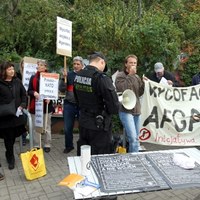 Protest w 10. rocznicę rozpoczęcia wojny w Afganistanie