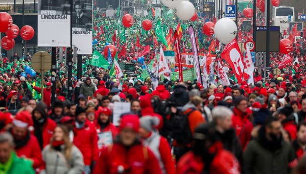 Protest w Brukseli /STEPHANIE LECOCQ  /PAP/EPA