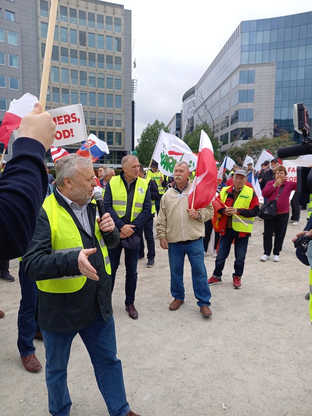 Protest w Brukseli /Katarzyna Szymańska-Borginion /RMF FM