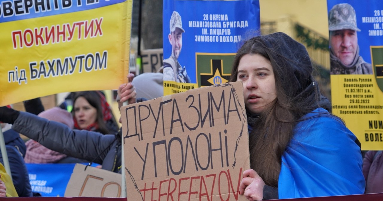 Protest w centrum Kijowa