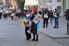 Protest w centrum Kijowa