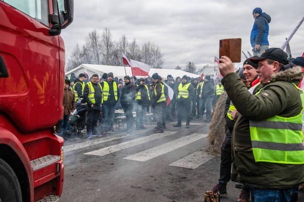 Protest w Dorohusku /Wojtek Jargiło /PAP