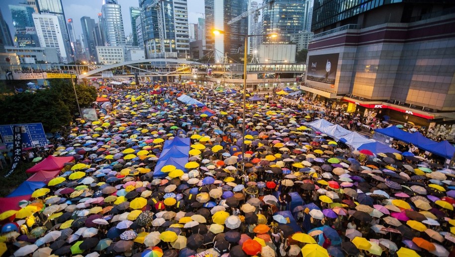 Protest w Hongkongu /ALEX HOFFORD /PAP/EPA