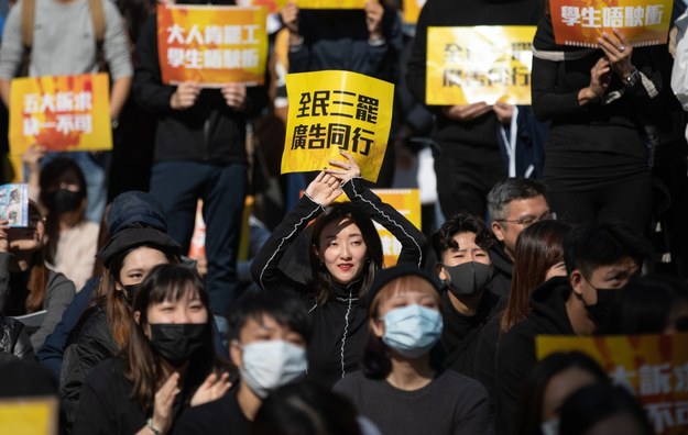 Protest w Hongkongu /JEROME FAVRE /PAP/EPA
