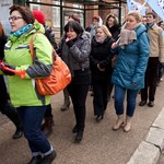 Protest w Kościerzynie. Pracownicy szpitala dostają pensję w ratach