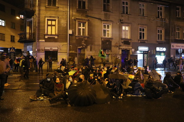 Protest w Krakowie /Józef Polewka /RMF FM