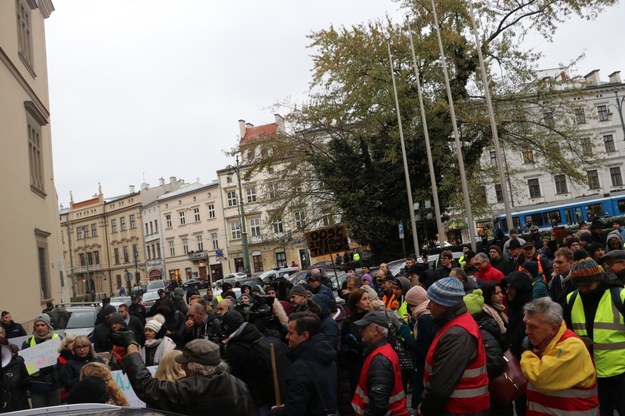 Protest w Krakowie /Józef Polewka, RMF FM