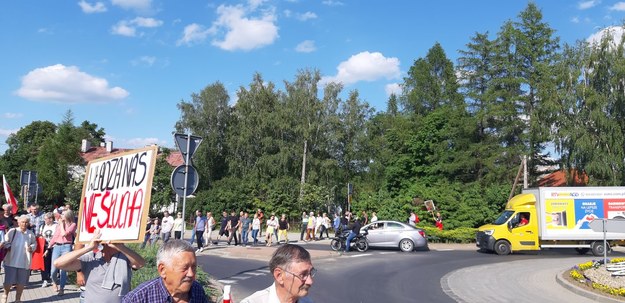 Protest w Lesku /Marek Wiosło /RMF FM