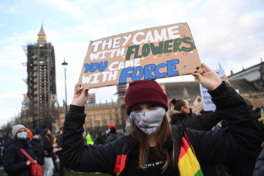 Protest w Londynie / 	NEIL HALL /PAP/EPA