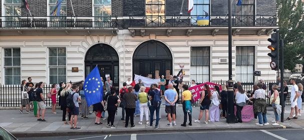 Protest w Londynie /Bogdan Frymorgen /RMF FM