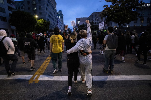 Protest w Los Angeles /ETIENNE LAURENT /PAP/EPA