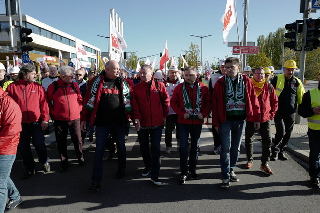 Protest w Luksemburgu dot. sytuacji kopalni i elektrowni Turów /Mateusz Marek /PAP