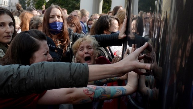 Protest w Mińsku /STRINGER /PAP/EPA