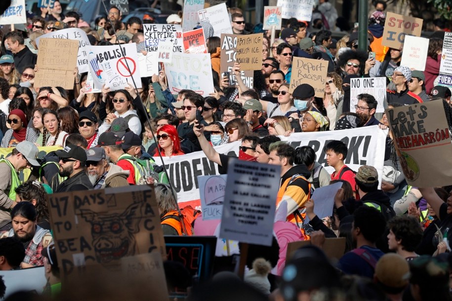 Protest w Mission Dolores Park w San Francisco w Kalifornii, 30 stycznia 2026 /EPA/JOHN G. MABANGLO