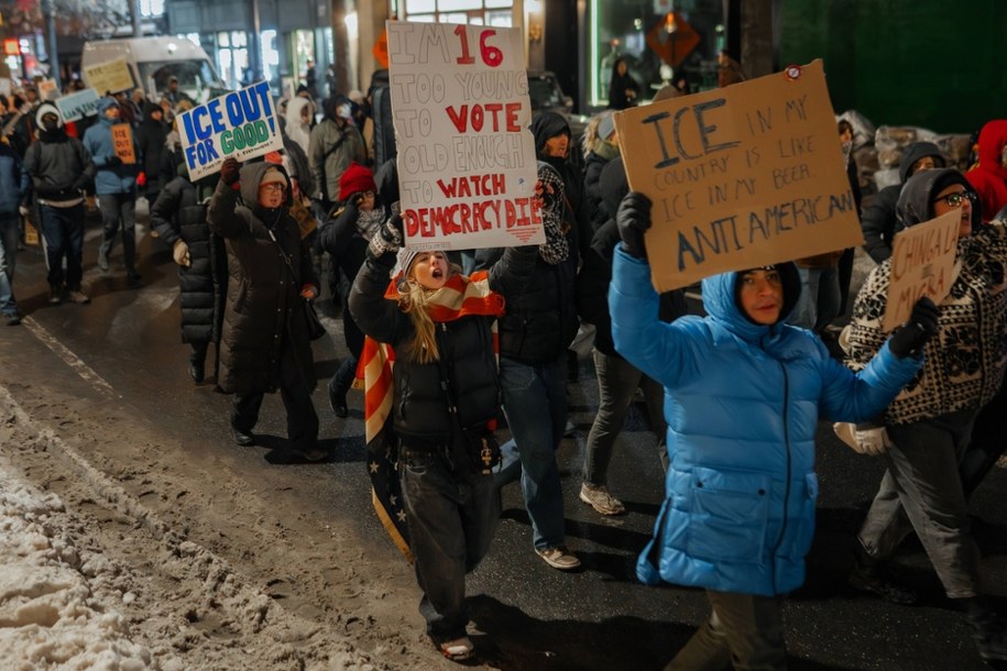 Protest w Nowym Jorku; 30 stycznia 2026 /PAP/EPA/Olga Fedorova /PAP