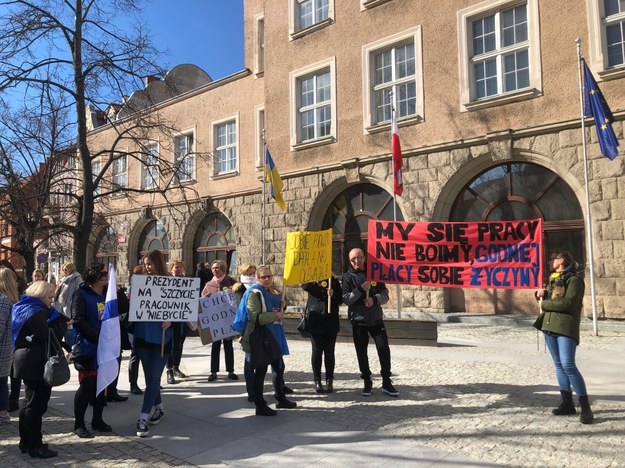 Protest w Olsztynie /Piotr Bułakowski /RMF FM