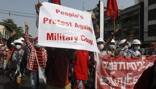 Protest w Rangun /NYEIN CHAN NAING  /PAP/EPA