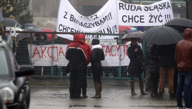 Protest w Rudzie Śląskiej /Andrzej Grygiel /PAP