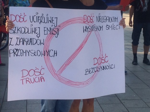 Protest w Skawinie przeciwko zatruwaniu powietrza /Anna Kropaczek /RMF FM