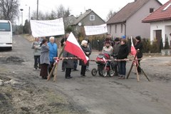 Protest w sprawie "osieroconej" drogi