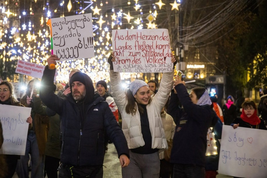 Protest w Tbilisi 26 grudnia /Karol Serewis/SOPA Images/Shutte /East News