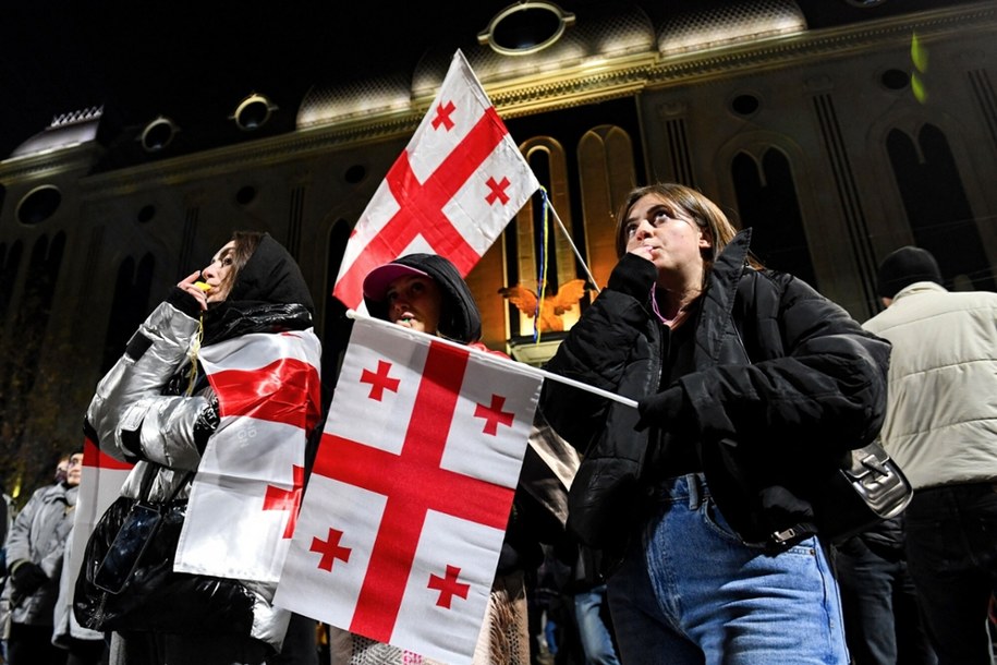 Protest w Tbilisi /KAREN MINASYAN/AFP/East News /East News