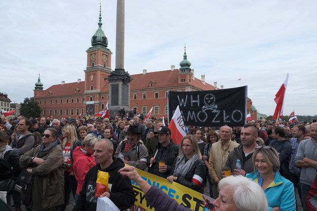 Protest w Warszawie /Mateusz Marek /PAP